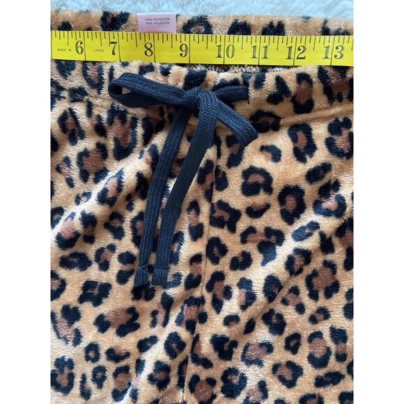 Juicy Couture Pajama Pj Set Leopard Print Sequin Logo Crop Top Pants XL NEW - Picture 10 of 13